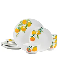 Studio Nova Oranges 12-Piece Dinnerware Set, Service for 4