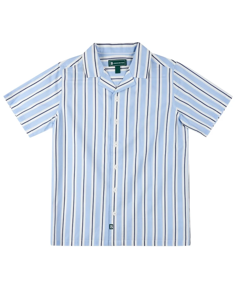 B By Brooks Brothers Big Boys Striped Camp Shirt