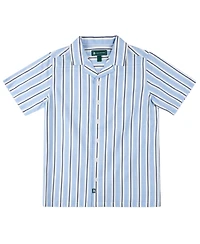 B By Brooks Brothers Big Boys Striped Camp Shirt