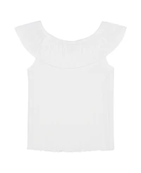 Tommy Hilfiger Big Girls Pointelle Ruffle Top