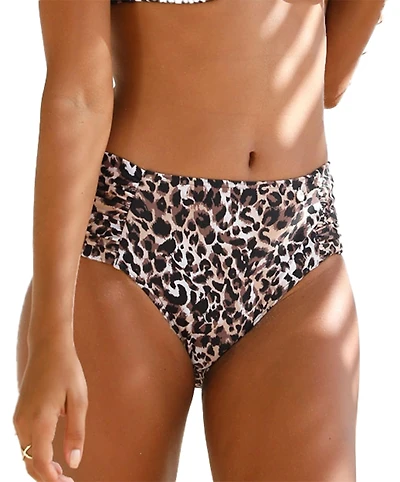 Lascana Women's Print Mid Rise Bikini Swimsuit Bottom