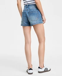 Indigo Rein Juniors' High-Rise Utility-Pocket Shorts