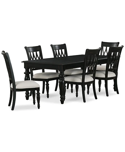 Daria 7-Pc. Dining Set (Rectangular Table & 6 Side Chairs), Created for Macy's