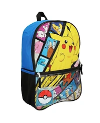 Pokemon Pikachu Anime Cartoon 4-Piece Backpack Accessories Set for boys