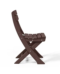 3-Piece Outdoor Hdpe Folding Patio Bistro Table and Chairs