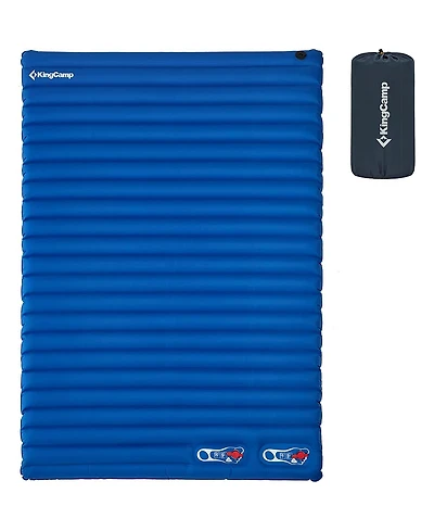 KingCamp 2-Person Double Sleeping Pad Lightweight Inflatable Air Mat, Blue