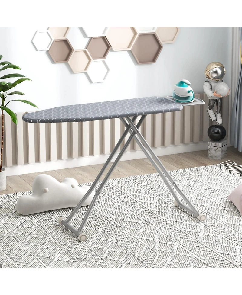 Ironing Board with Iron Rest and Removable Silver