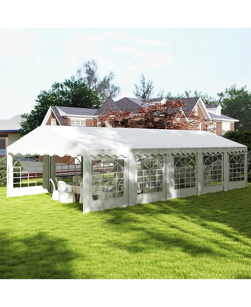 Outsunny 16.5' x 33' Party Tent Canopy with Removable Sidewalls,