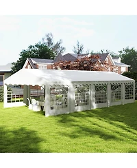 Outsunny 16.5' x 33' Party Tent Canopy with Removable Sidewalls,