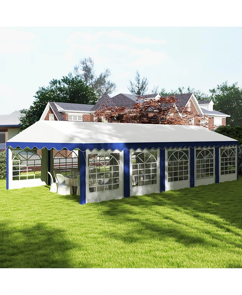 Outsunny 16.5' x 33' Party Tent Canopy with Removable Sidewalls,