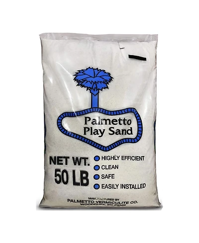 Palmetto Natural Play Sand for Sand Box, Play Areas, & Home Decor, 50 Lb, Creme