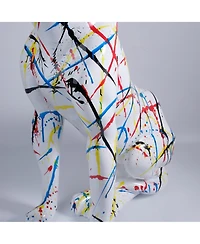 Modern Resin Leopard Sculpture, Large Home Decor