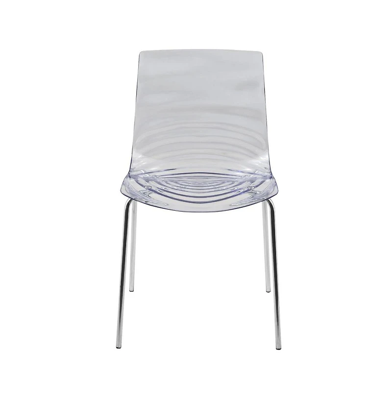 LeisureMod Astor Water Ripple Design Dining Chair Set of