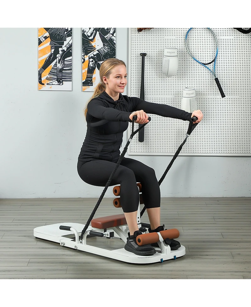 Soozier Sissy Squat Machine Hip Thrust Machine with Push Up Sd,