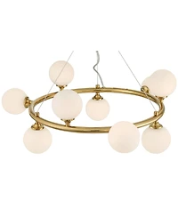 Possini Euro Design Brianna 23" Modern Chandelier Ceiling Light Fixture Dining Room Over Table Foyer Ring 9-Light Gold Finish