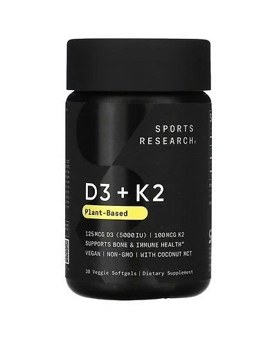Sports Research D3 + K2 Plant-Based