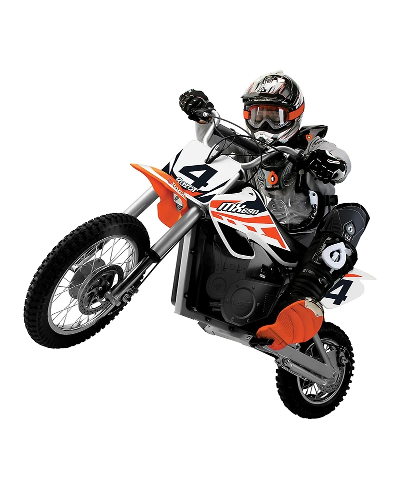 Razor MX650 Dirt Rocket High-Torque Electric Motocross Dirt Bike, 17 Mph, Orange
