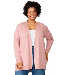 Melissa Paige Plus Open-Front Cardigan Sweater, Exclusively at Macy's