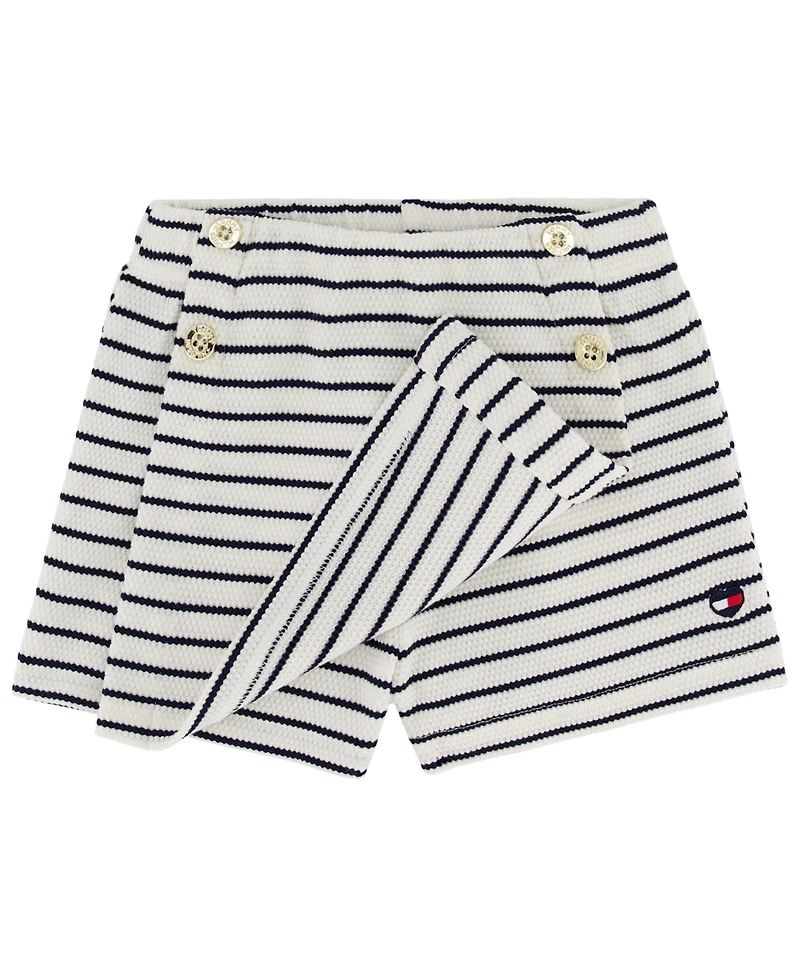 Tommy Hilfiger Toddler and Little Girls 2-Piece Striped Popcorn Knit Top and Skirt Set