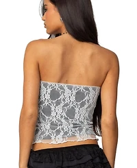 Edikted Womens Allison Lace Tube Top