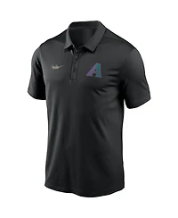 Men's Nike Black Arizona Diamondbacks Cooperstown Collection Logo Franchise Performance Polo Shirt