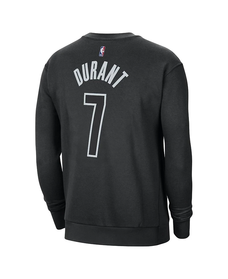 Men's Jordan Kevin Durant Black Brooklyn Nets Statement Name and Number Pullover Sweatshirt