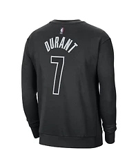 Men's Jordan Kevin Durant Black Brooklyn Nets Statement Name and Number Pullover Sweatshirt
