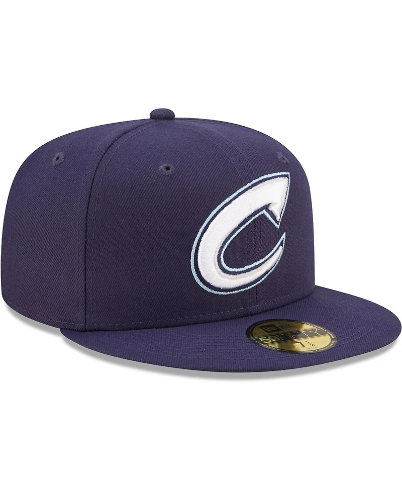 Men's New Era Navy Columbus Clippers Authentic Collection 59FIFTY Fitted Hat