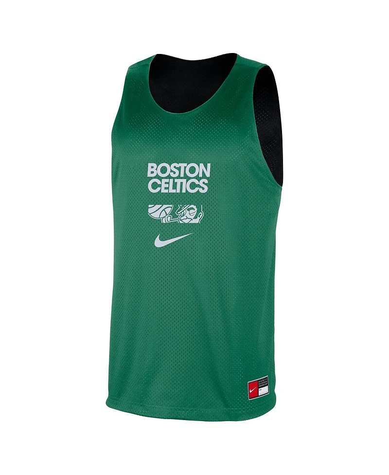 Nike Men's Kelly Green/Black Boston Celtics Courtside Reversible Mesh Practice Jersey