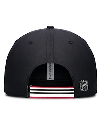 Fanatics Men's Black/Red Chicago Blackhawks Authentic Pro Ripstop Adjustable Hat