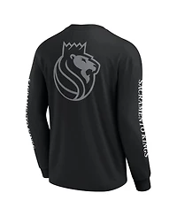 Fanatics Men's Black Sacramento Kings Elements Strive Long Sleeve T-Shirt