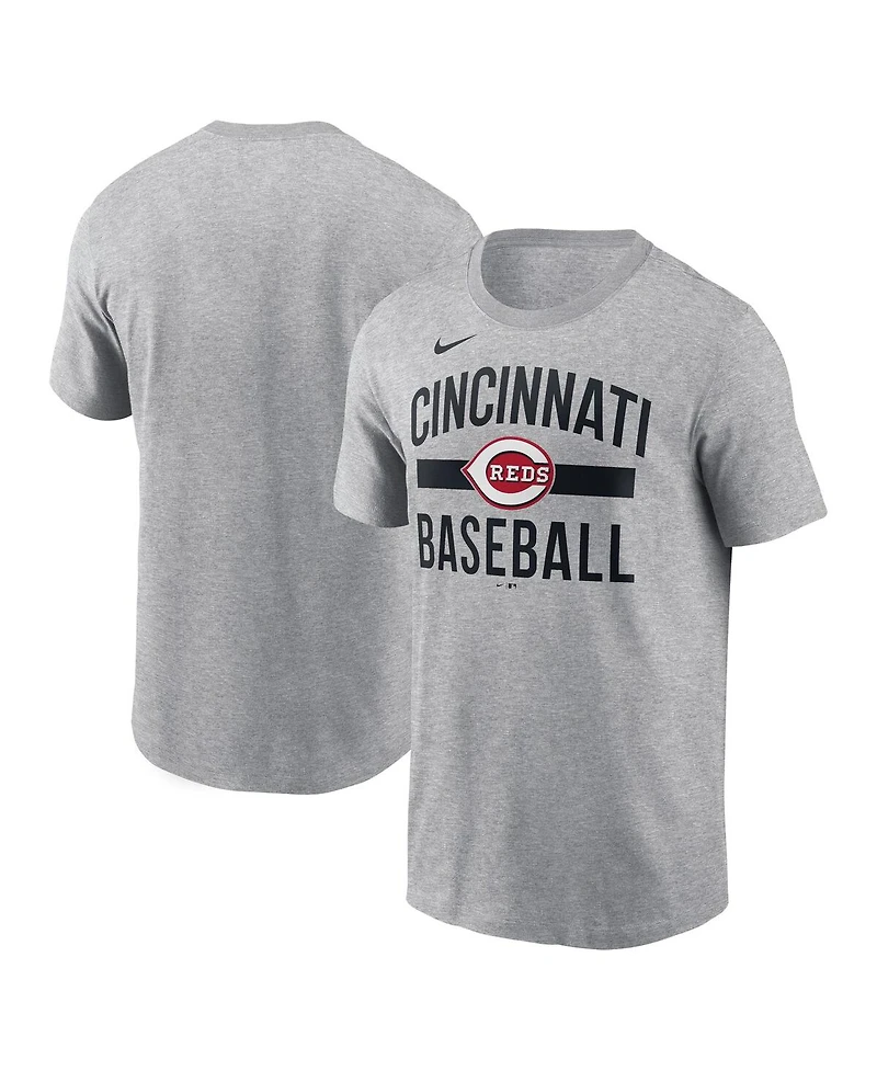 Nike Men's Heather Gray Cincinnati Reds Arched T-Shirt