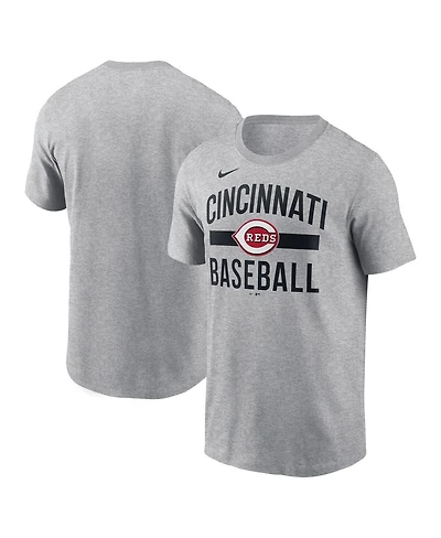 Nike Men's Heather Gray Cincinnati Reds Arched T-Shirt