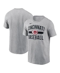 Nike Men's Heather Gray Cincinnati Reds Arched T-Shirt