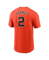 Nike Men's Willy Adames Orange San Francisco Giants Fuse Name Number T-Shirt