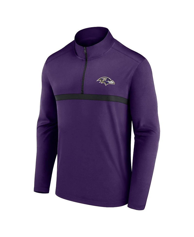 Fanatics Men's Purple Baltimore Ravens Head-to-Head Quarter-Zip Sweatshirt