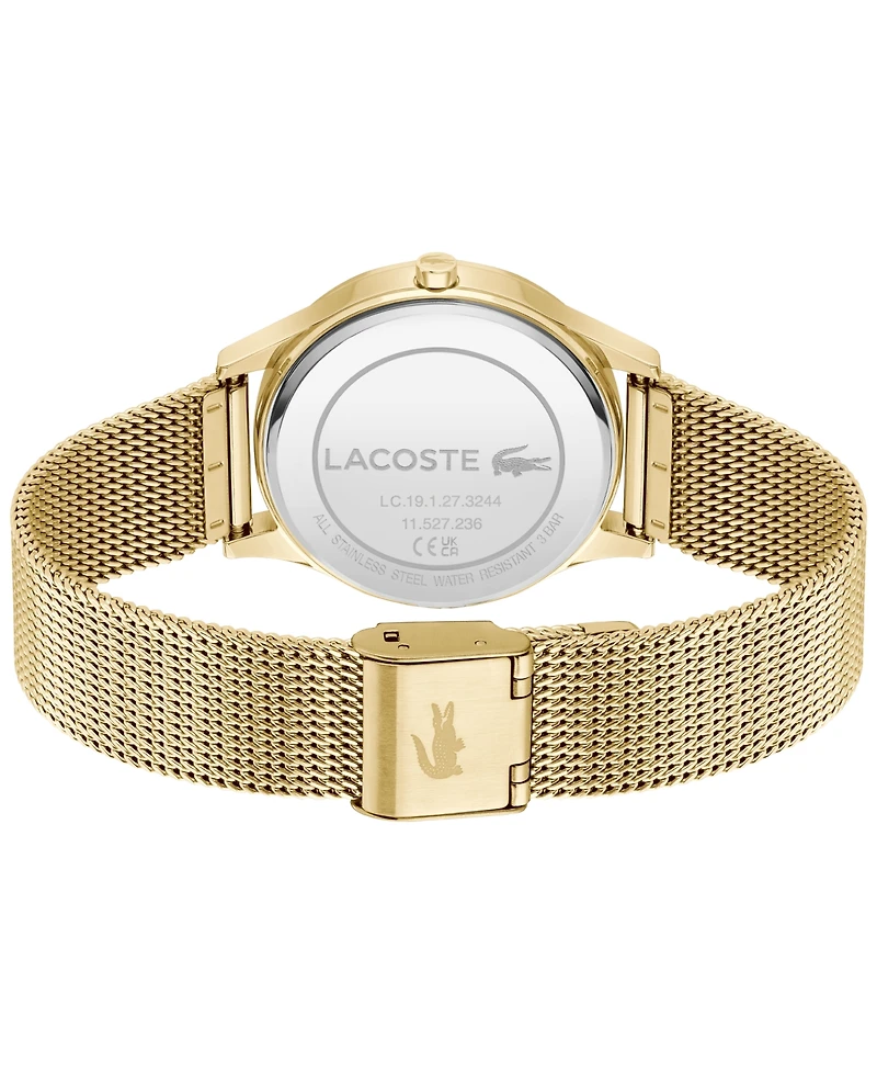 Lacoste Women's Crocodelle Gold Tone Stainless Steel Mesh Bracelet Watch