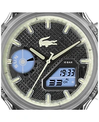 Lacoste Men's LC33 Clear Silicone Strap Watch, 45mm