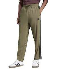 adidas Men's Stanford Essential Three-Stripes Open Hem Track Pants