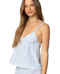 Edikted Women's Danna Pinstripe Babydoll Tank Top