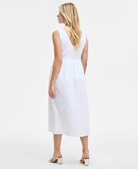On 34th Women's Gauze Double V-neck Empire Midi Dress, Exclusively at Macy's