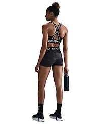 Nike Women's Pro Printed Jacquard-Waistband Shorts
