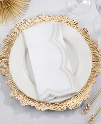 Saro Lifestyle Embroidered Polka Dot Napkin, Set of 4