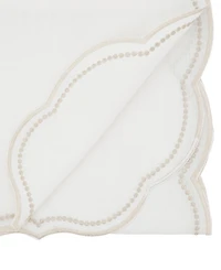 Saro Lifestyle Embroidered Polka Dot Table Runner, 16" x 70"