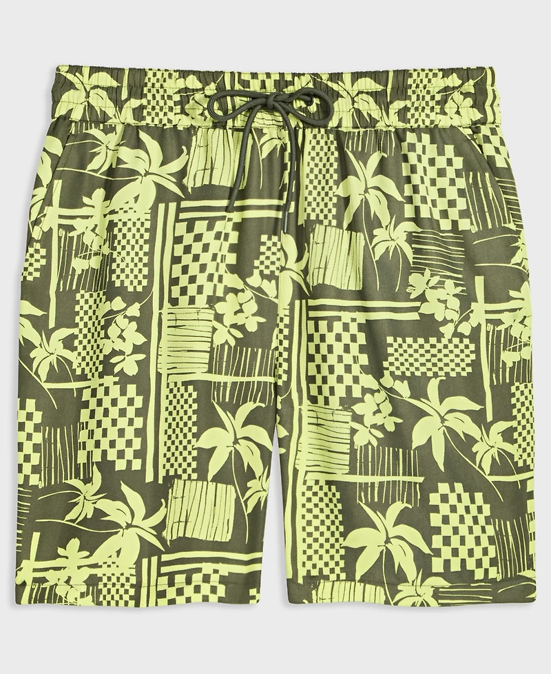 Mode of One Men's Vacation Palm Pull-On Shorts, Exclusively at Macy's