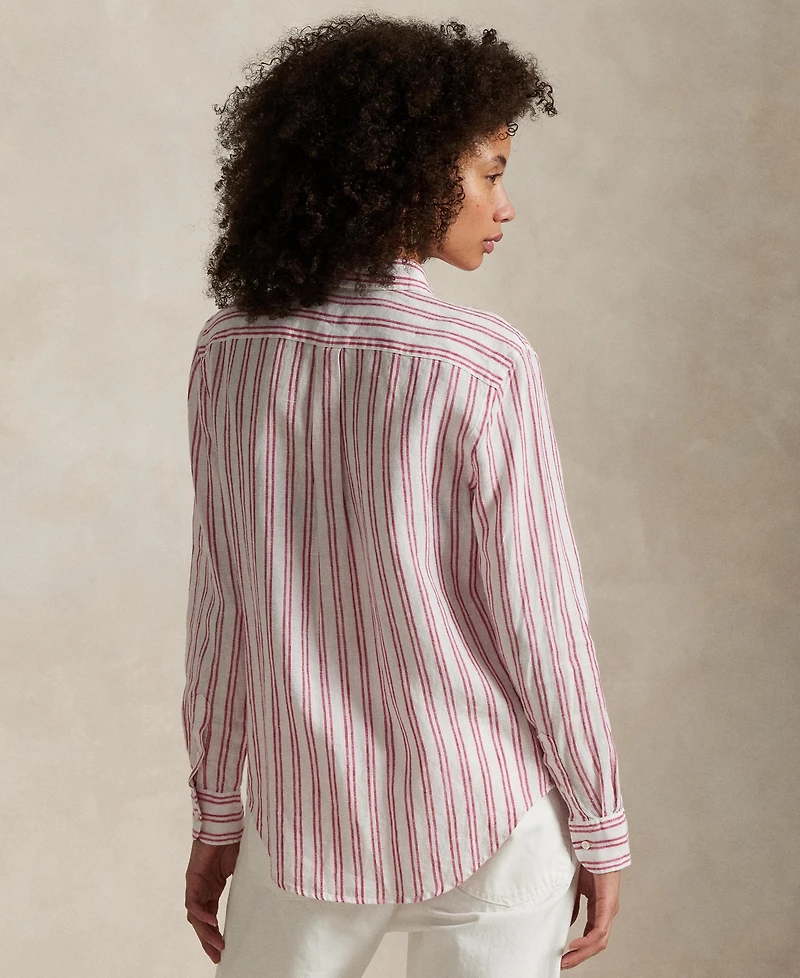 Polo Ralph Lauren Women's Classic-Fit Striped 100% Linen Shirt