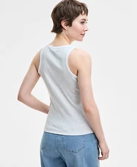 On 34th Women's Contrast Tipped Micro Rib Tank Top, Exclusively at Macy's