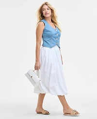 On 34th Women's Bubble-Hem Midi Skirt, Exclusively at Macy's
