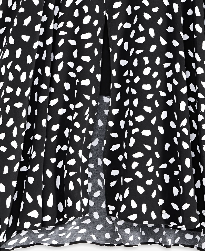 On 34th Women's Printed Slit Midi Skirt