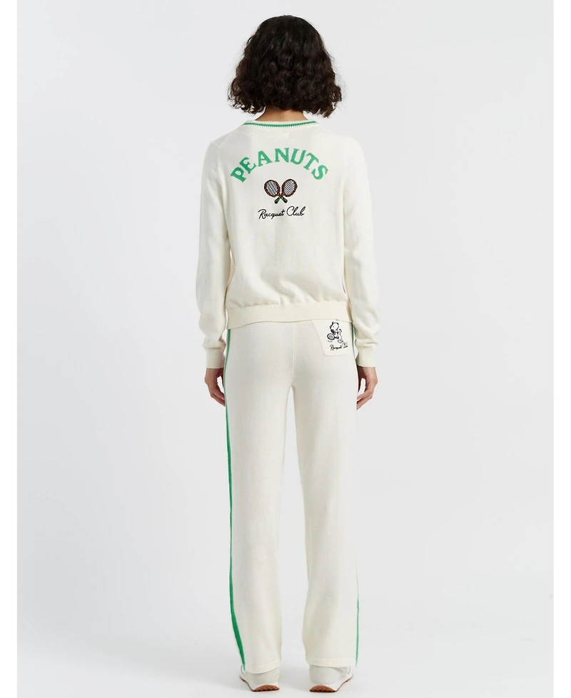 Chinti & Parker Women's Cotton Peanuts Racquet Club Cardigan